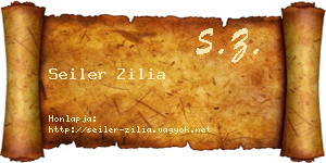 Seiler Zilia névjegykártya
